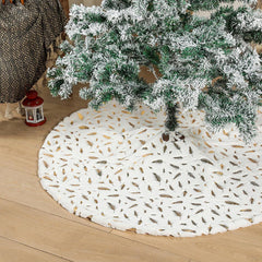 Falda de plumas para árbol de Navidad