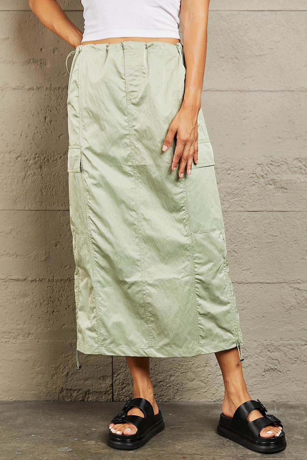 Falda midi cargo de cintura alta Just In Time de HYFVE