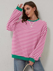 Sudadera de manga larga con rayas en contraste Lovelet