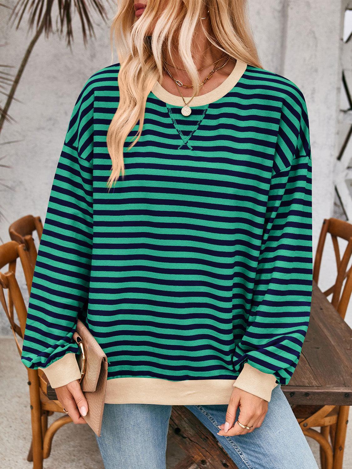 Sudadera de manga larga con rayas en contraste Lovelet