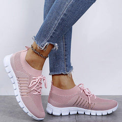 Zapatillas deportivas con cordones y malla transpirable