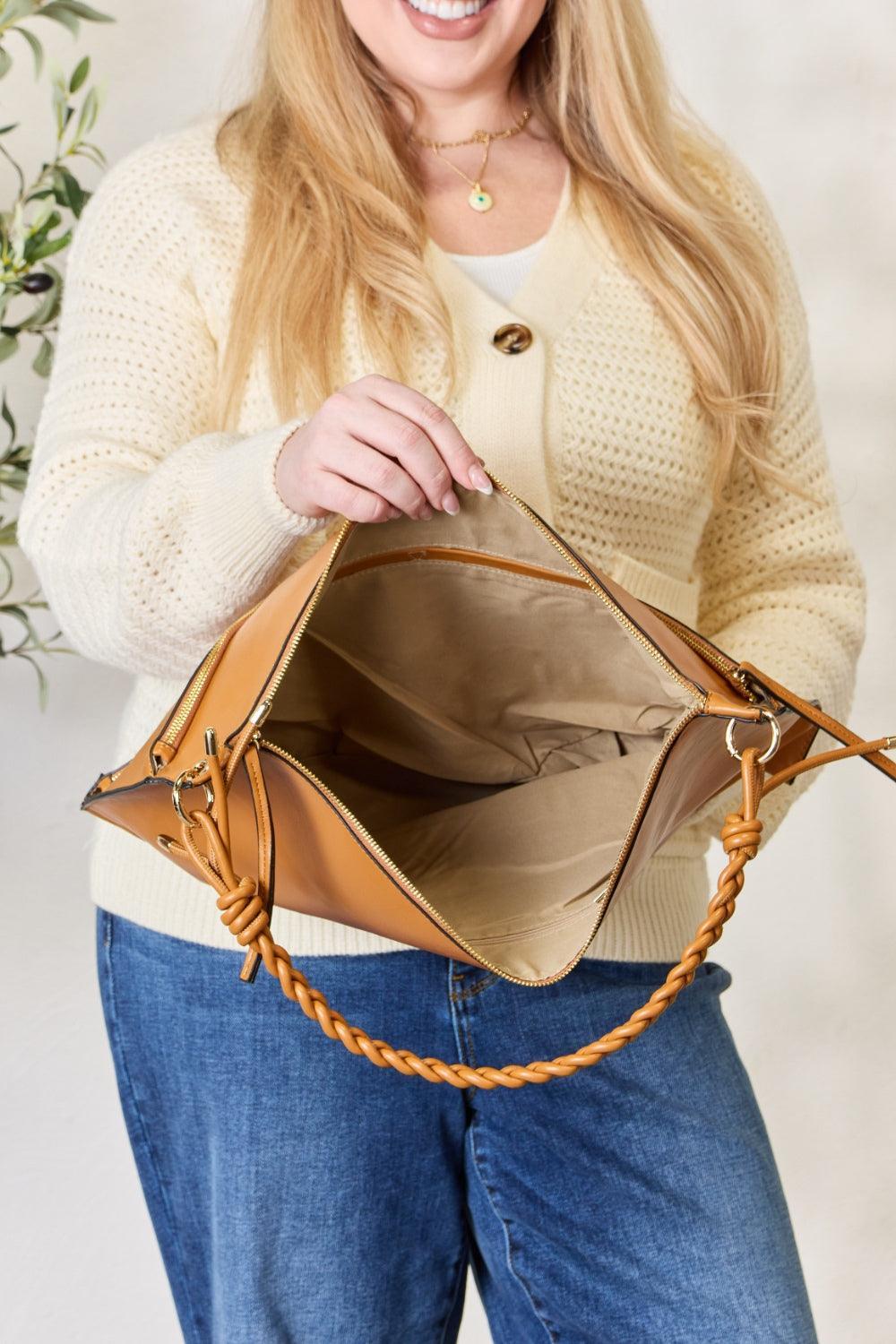 Bolso de hombro con detalle de cremallera y estuche SHOMICO