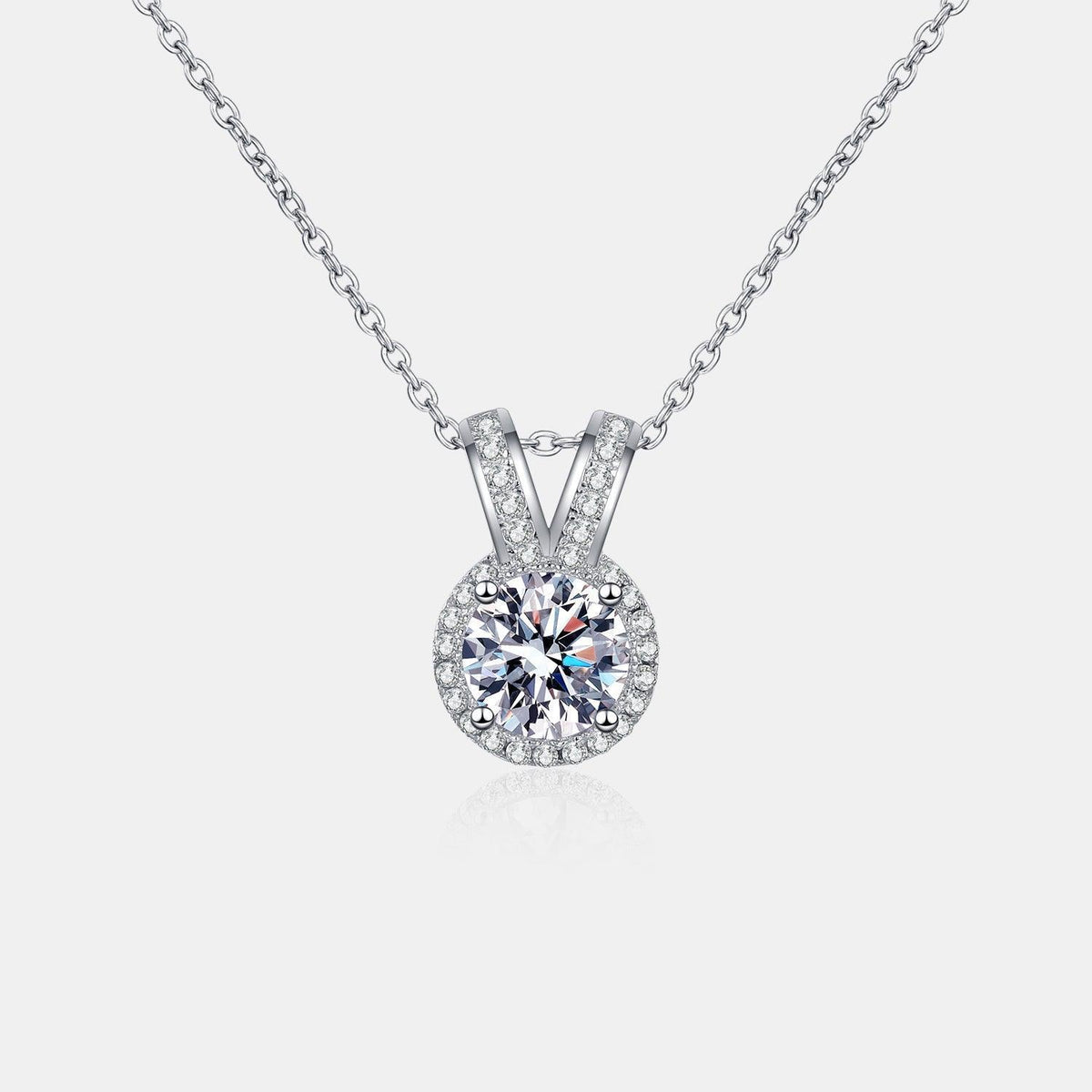 1 Carat Moissanite Rabbit Ears Shape Pendant Necklace - Admiresty