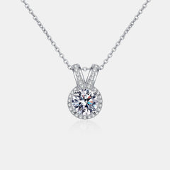 1 Carat Moissanite Rabbit Ears Shape Pendant Necklace - Admiresty