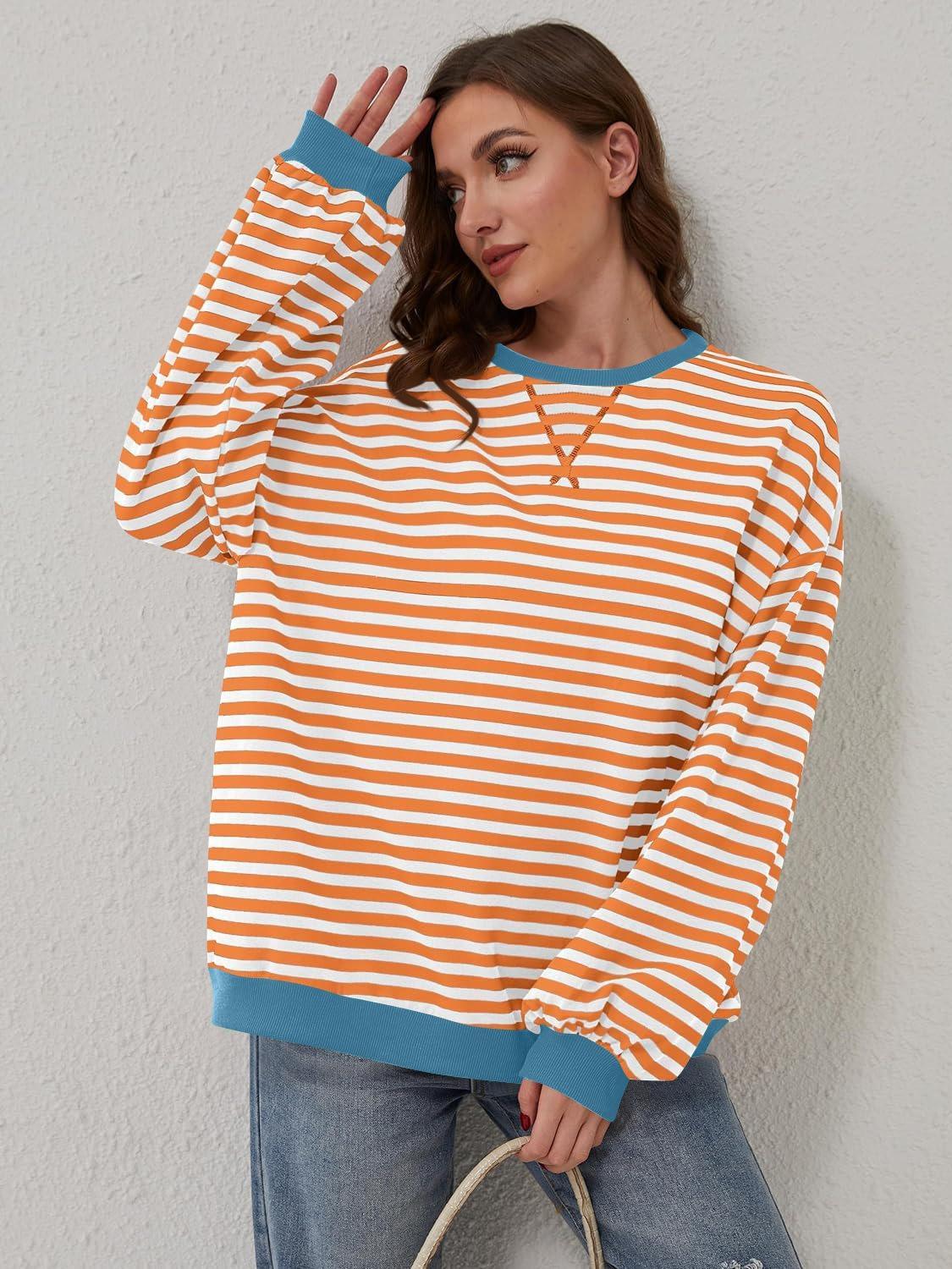 Sudadera de manga larga con rayas en contraste Lovelet
