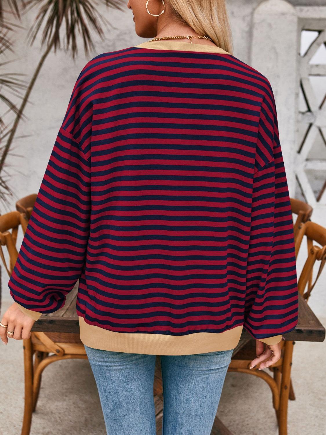Sudadera de manga larga con rayas en contraste Lovelet