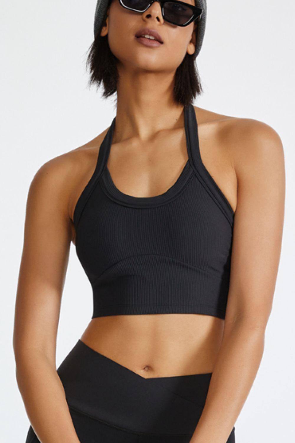 Camisola activa con cuello halter
