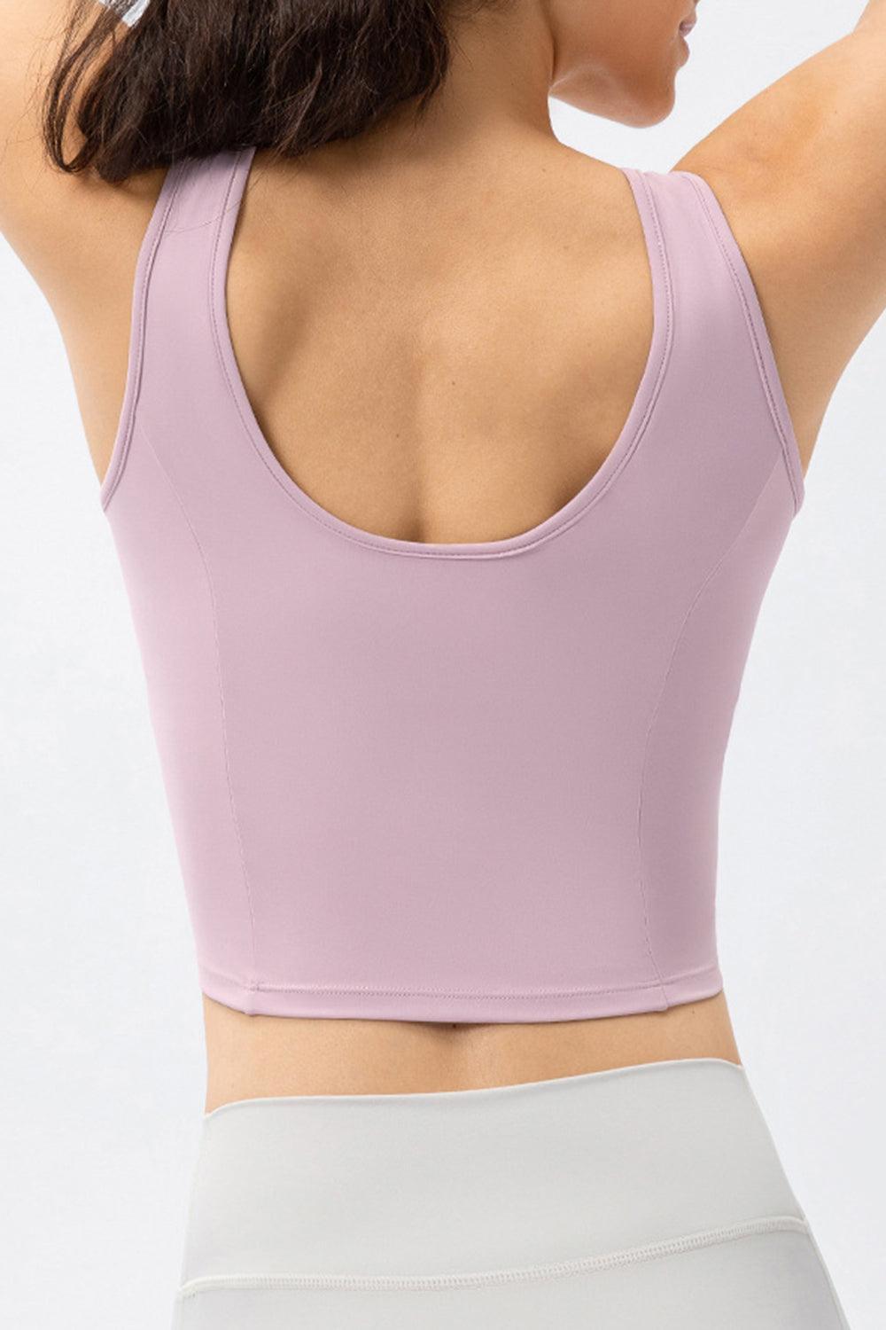 Camiseta deportiva con cuello redondo y tirantes anchos