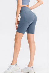 Pantalones cortos deportivos con cintura ancha y bolsillos