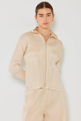 Marina West Swim Chaqueta con capucha plisada y cremallera bidireccional