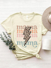 Camiseta de manga corta y cuello redondo MAMA