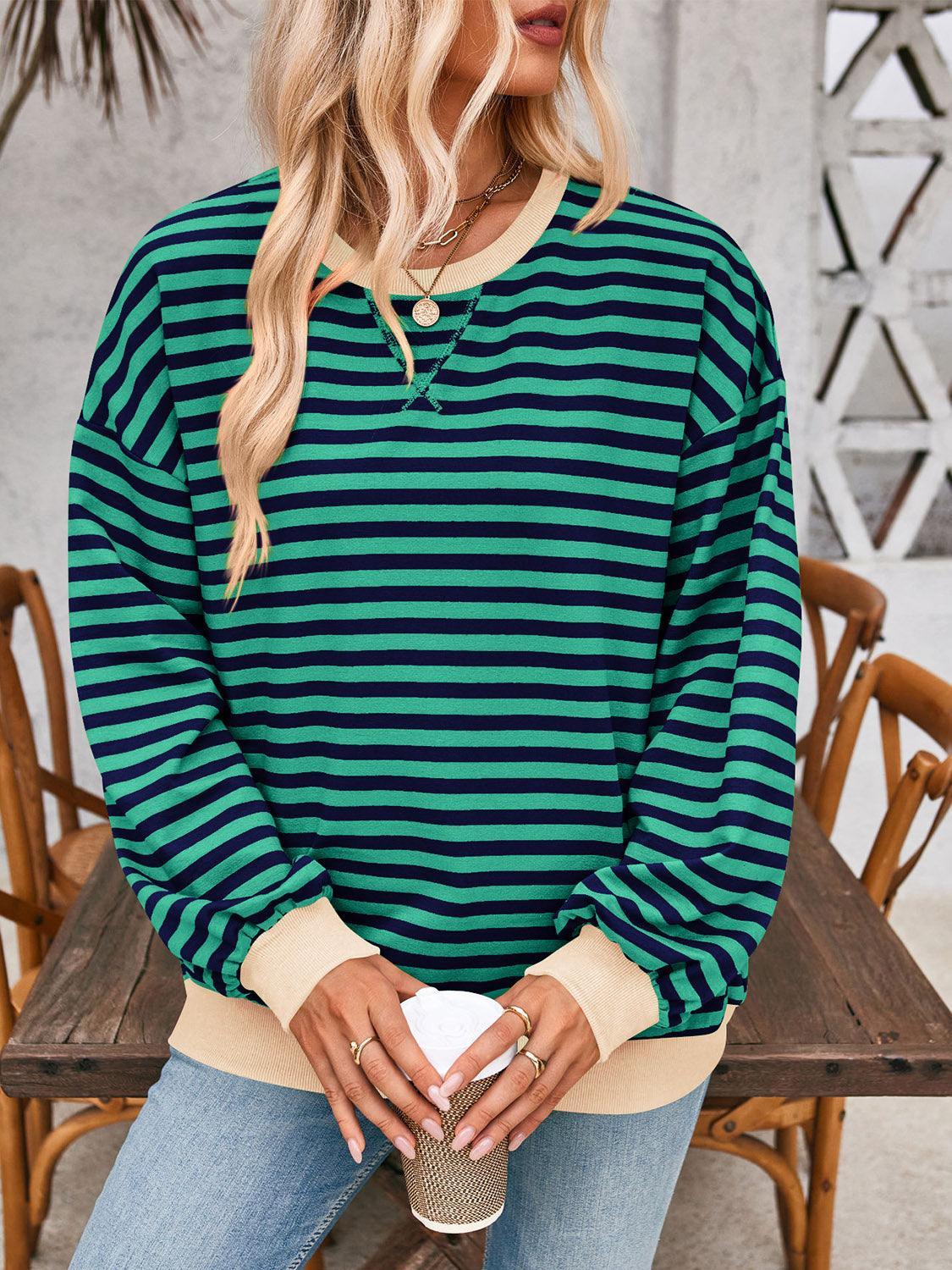 Sudadera de manga larga con rayas en contraste Lovelet