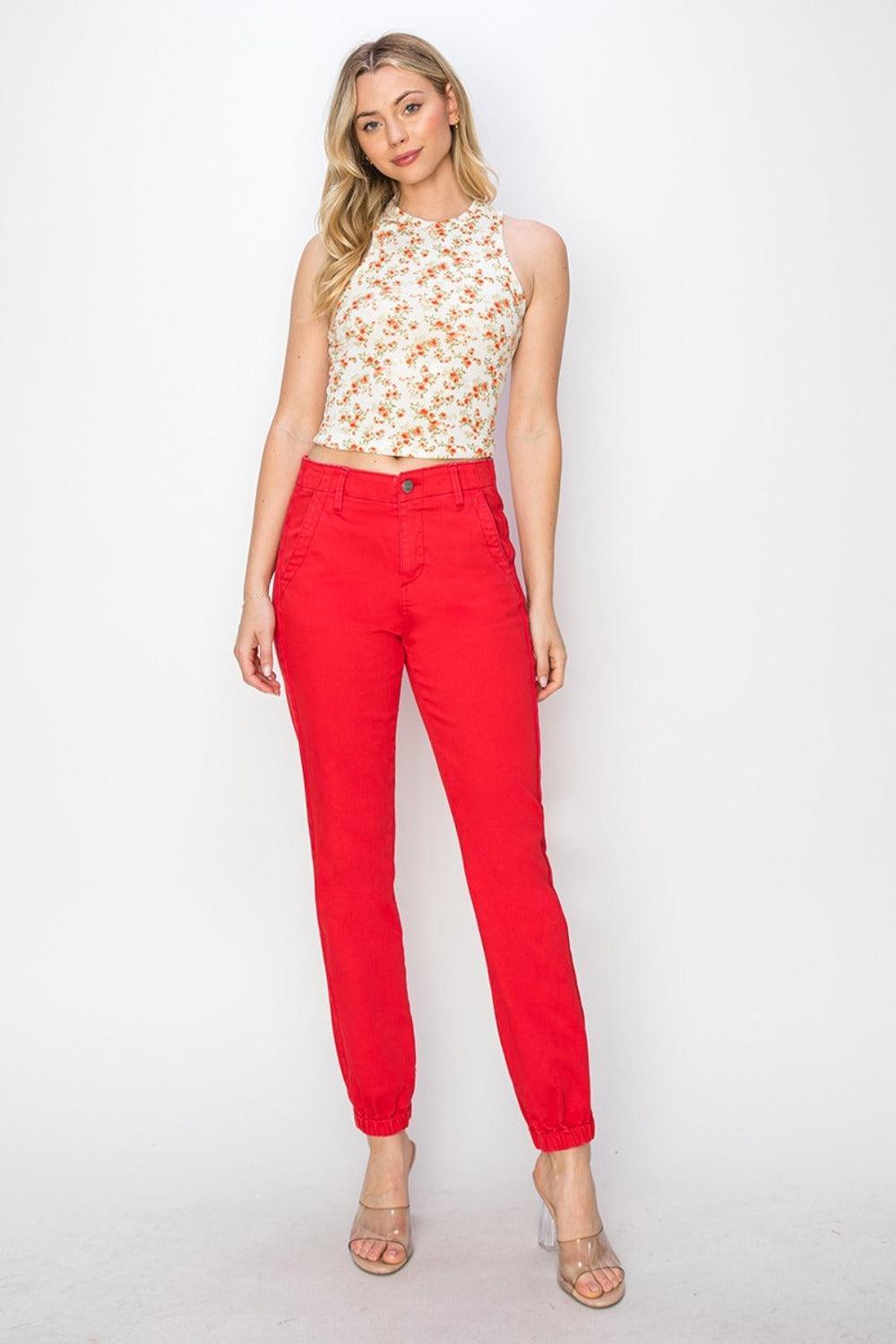 Vaqueros jogger de talle alto y talla grande de RISEN