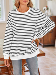 Sudadera de manga larga con cuello redondo y rayas Lovelet