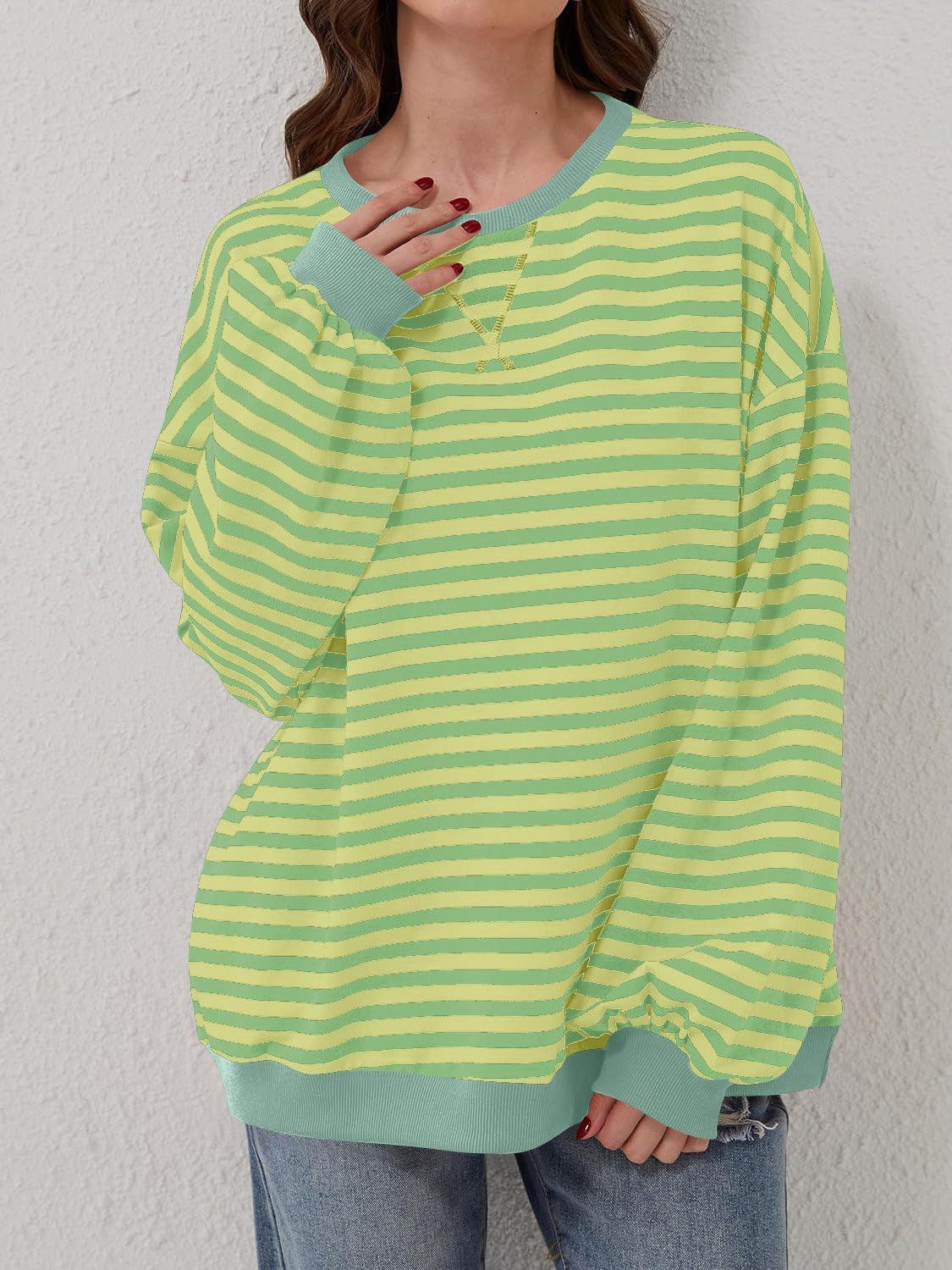 Sudadera de manga larga con rayas en contraste Lovelet