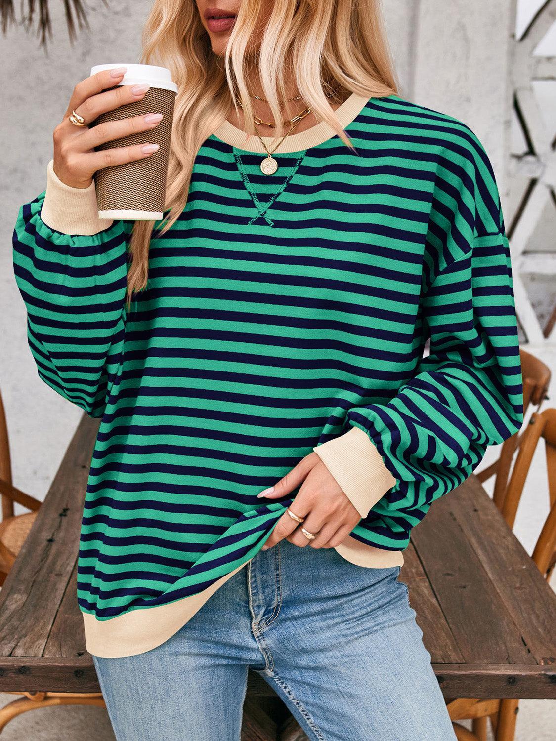 Sudadera de manga larga con rayas en contraste Lovelet