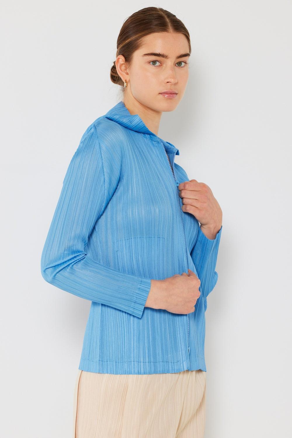 Marina West Swim Chaqueta con capucha plisada y cremallera bidireccional