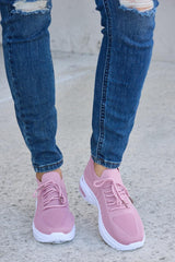 Zapatos deportivos con punta redonda y cordones de malla transpirable de Forever Link 