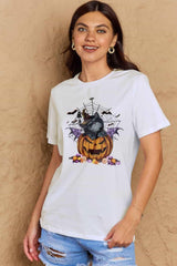 Camiseta gráfica de tamaño completo de Jack-O'-Lantern de Simply Love
