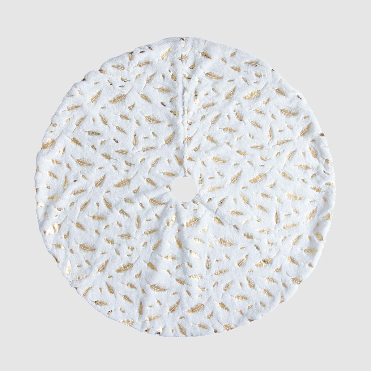 Falda de plumas para árbol de Navidad