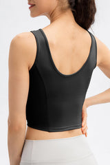 Camiseta deportiva con cuello redondo y tirantes anchos