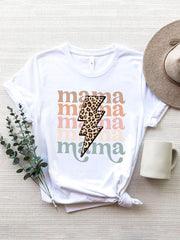 Camiseta de manga corta y cuello redondo MAMA