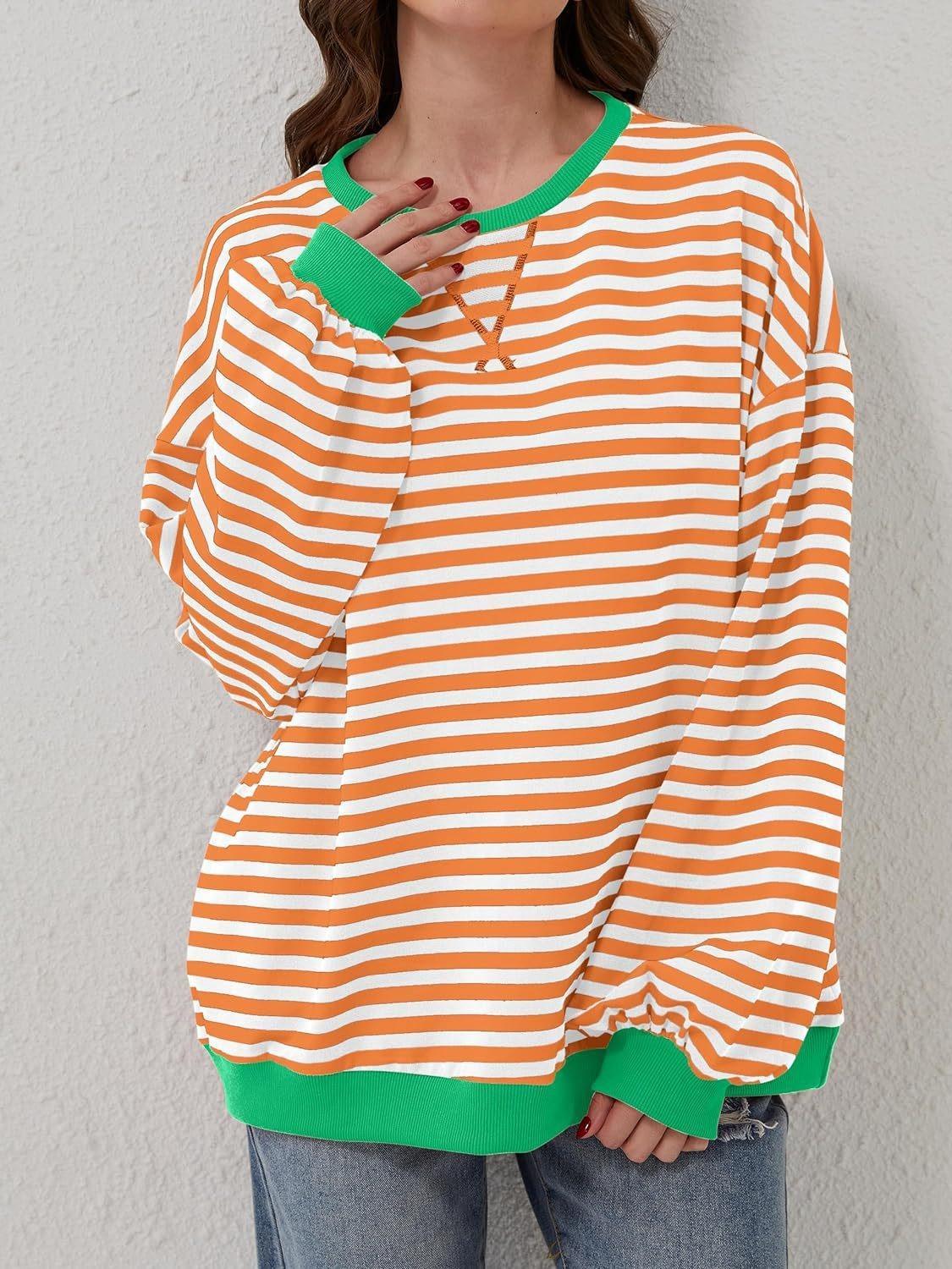 Sudadera de manga larga con rayas en contraste Lovelet