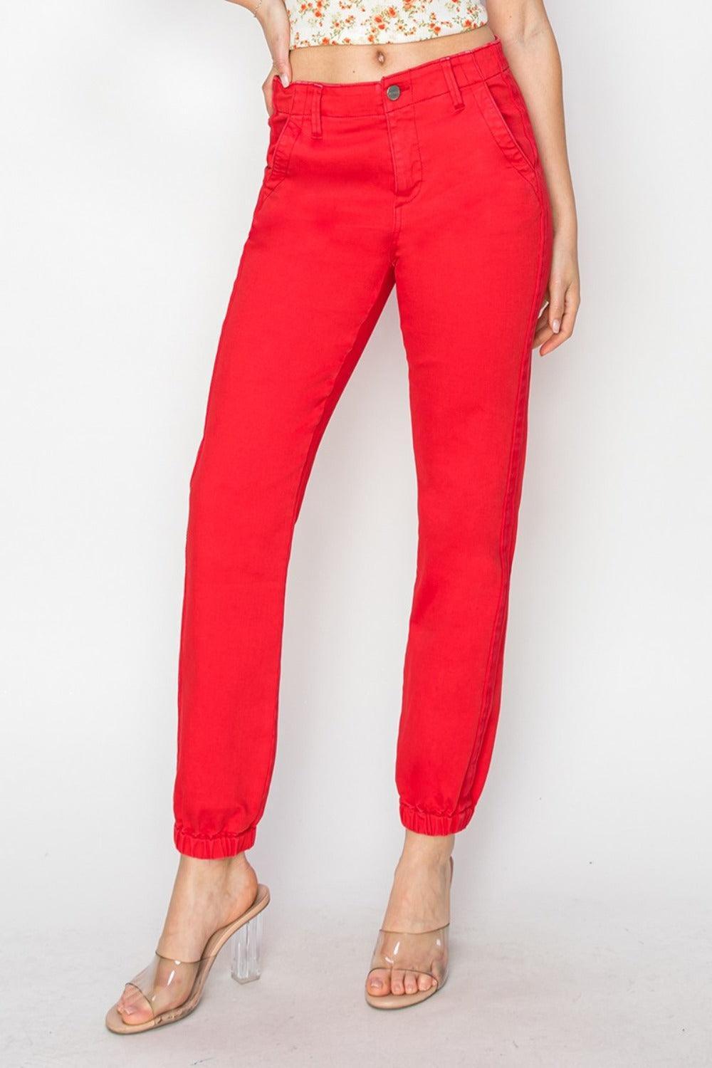 Vaqueros jogger de talle alto y talla grande de RISEN