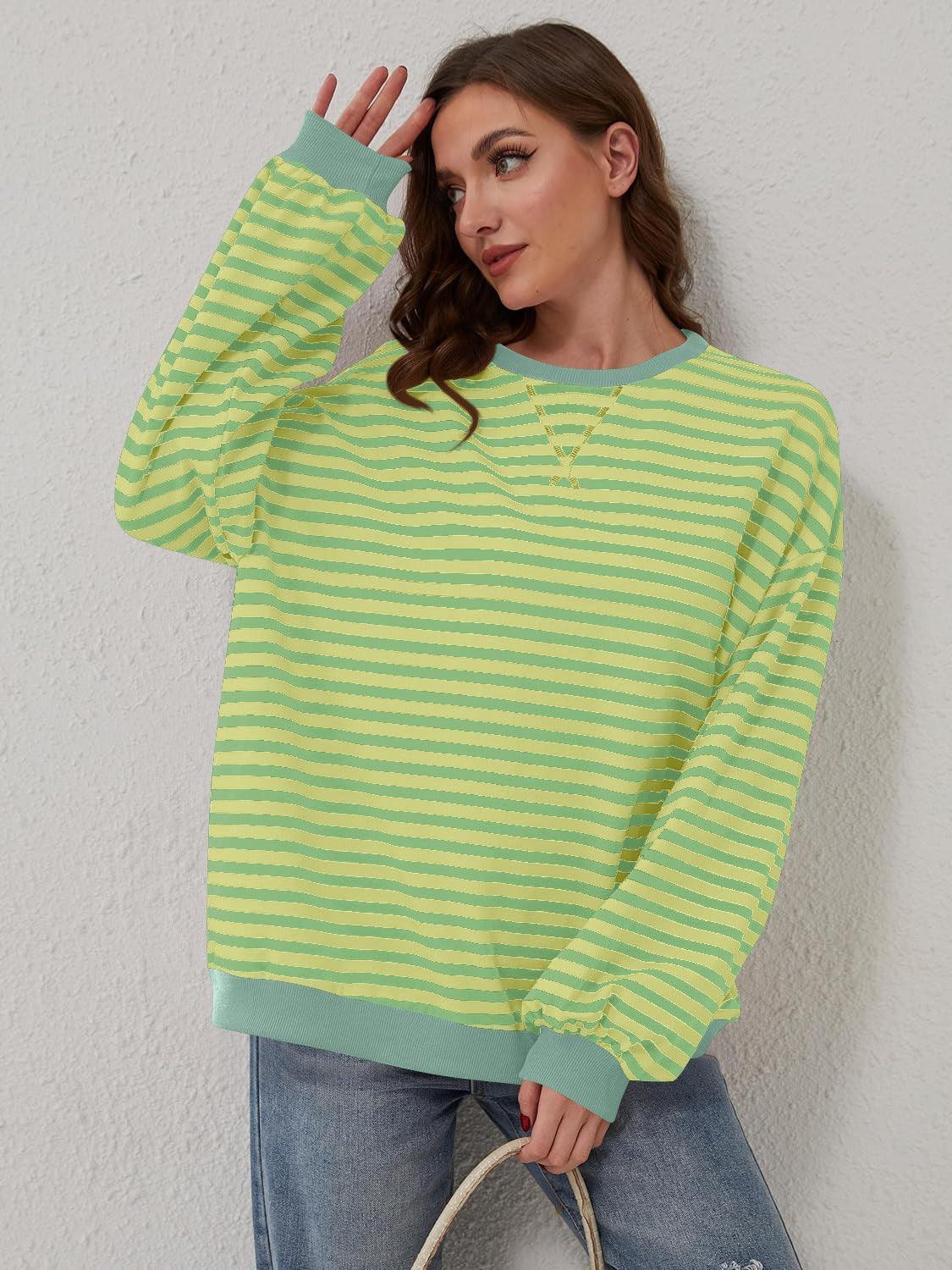 Sudadera de manga larga con rayas en contraste Lovelet