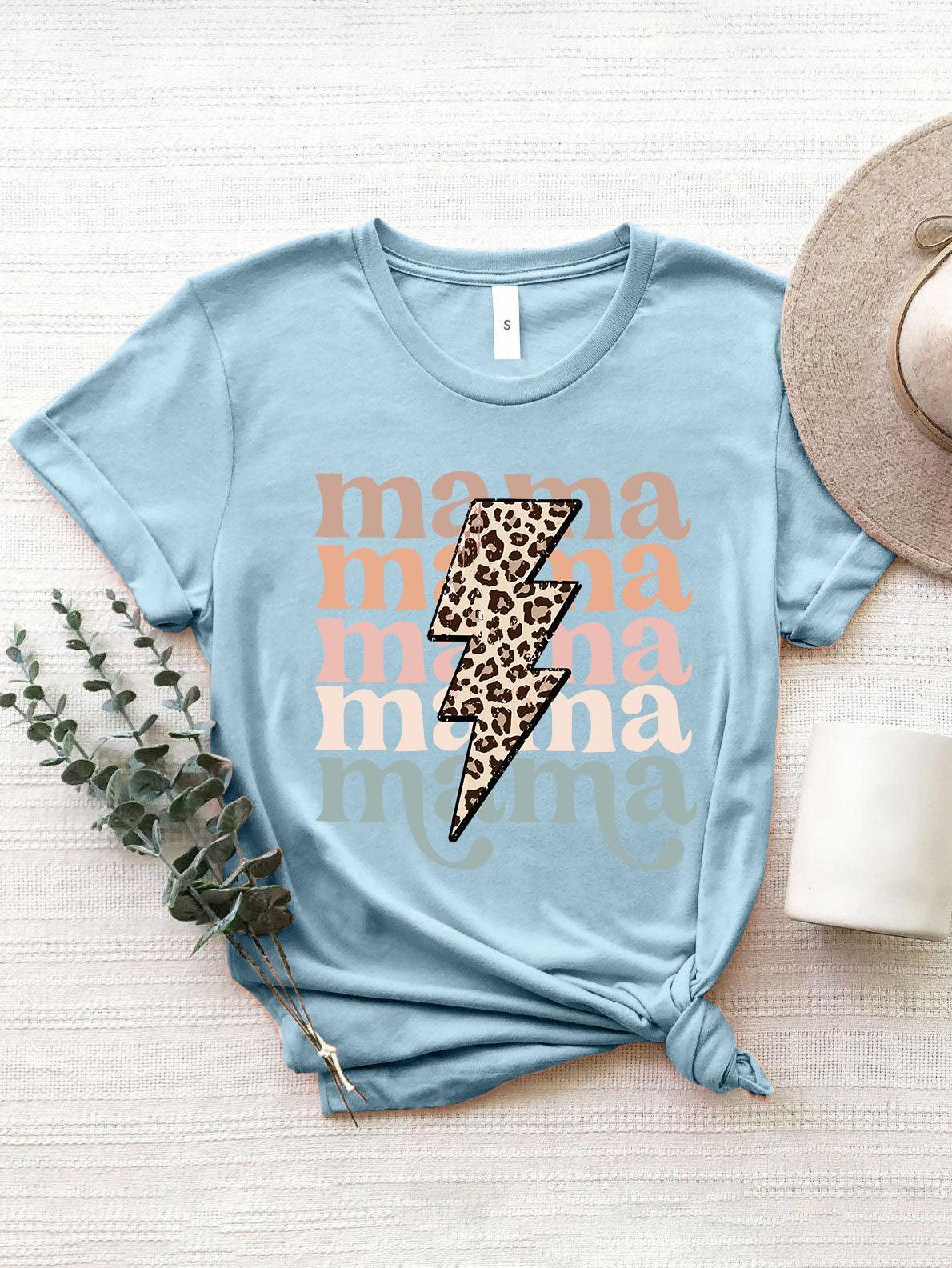 Camiseta de manga corta y cuello redondo MAMA