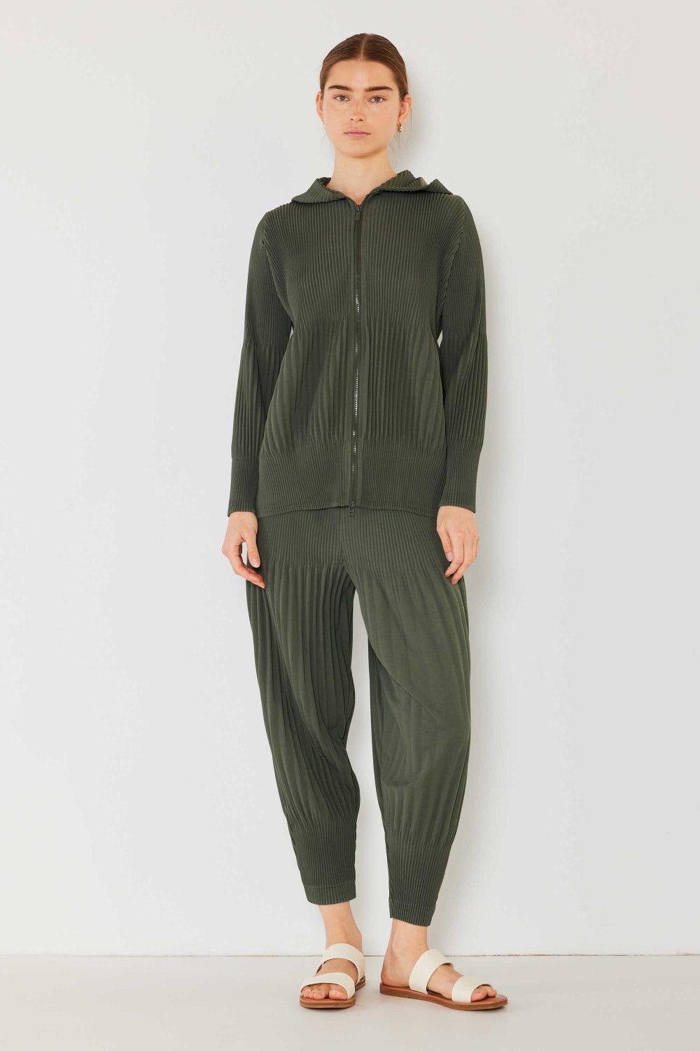 Marina West Swim Chaqueta plisada unisex con cremallera de 2 vías