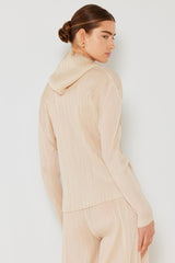 Marina West Swim Chaqueta con capucha plisada y cremallera bidireccional