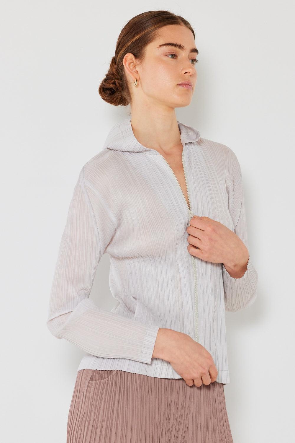 Marina West Swim Chaqueta con capucha plisada y cremallera bidireccional