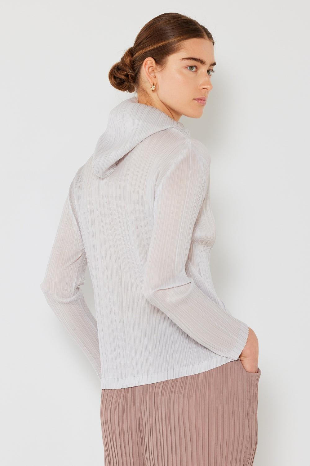 Marina West Swim Chaqueta con capucha plisada y cremallera bidireccional