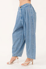¿Y por qué los jeans holgados con pliegues en la espalda elástica?
