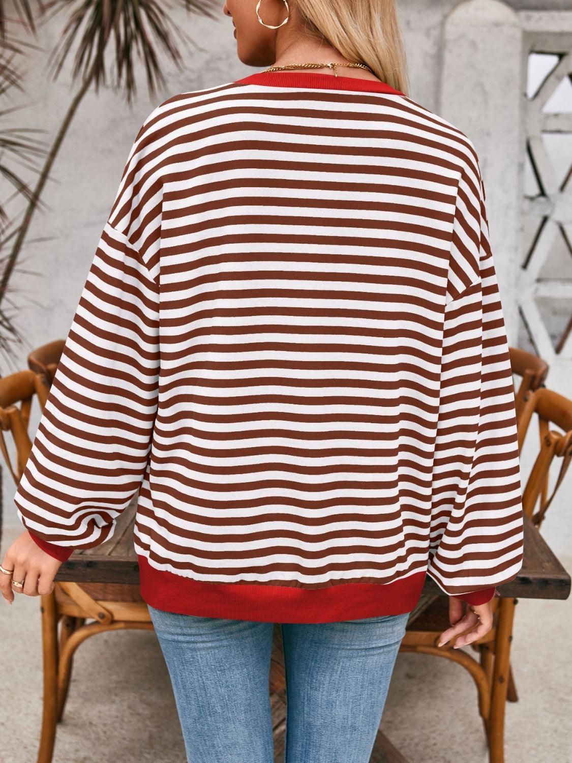 Sudadera de manga larga con rayas en contraste Lovelet