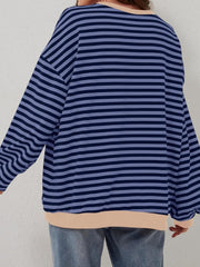Sudadera de manga larga con rayas en contraste Lovelet