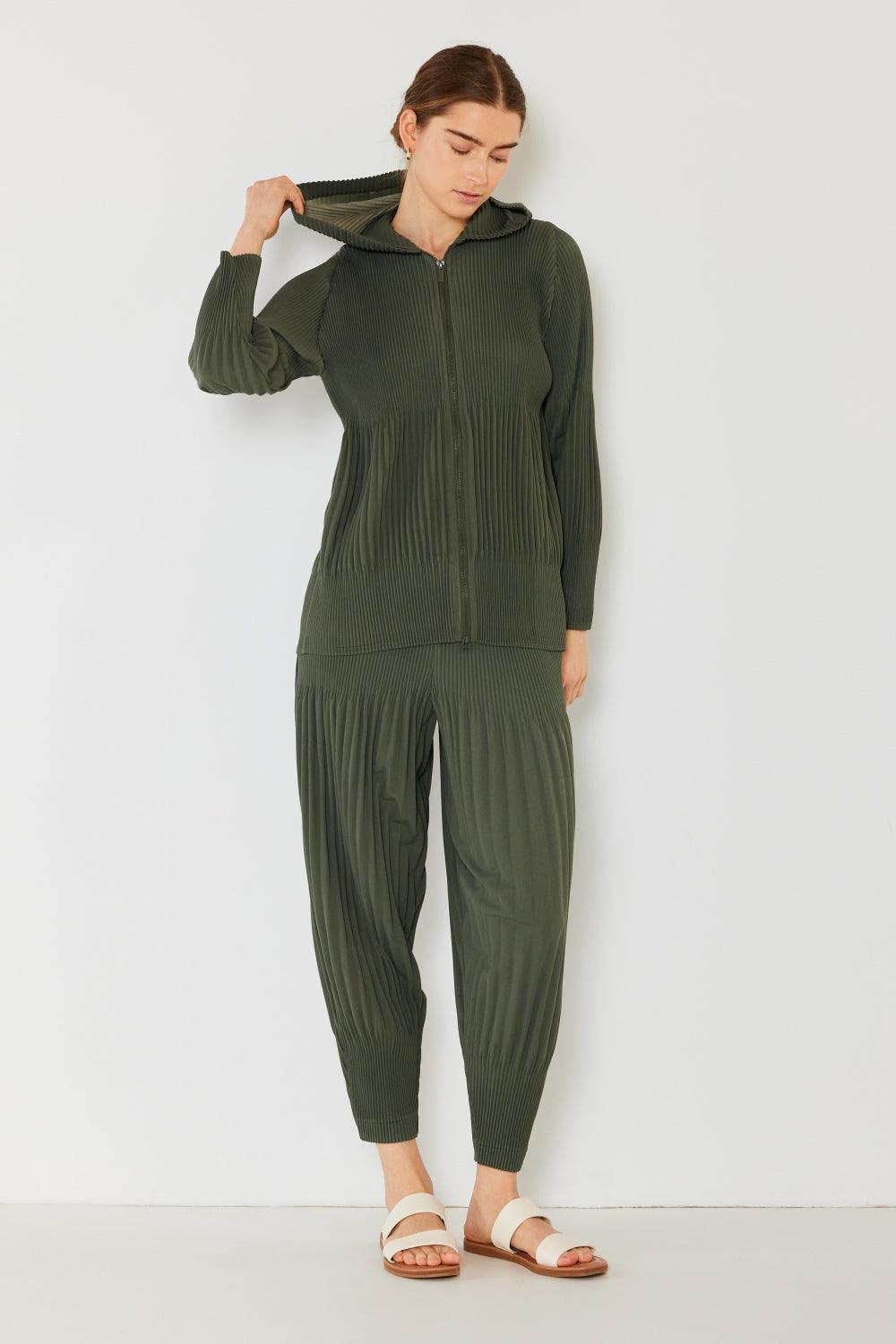 Marina West Swim Chaqueta plisada unisex con cremallera de 2 vías