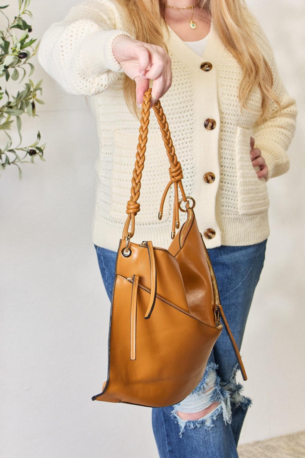 Bolso de hombro con detalle de cremallera y estuche SHOMICO