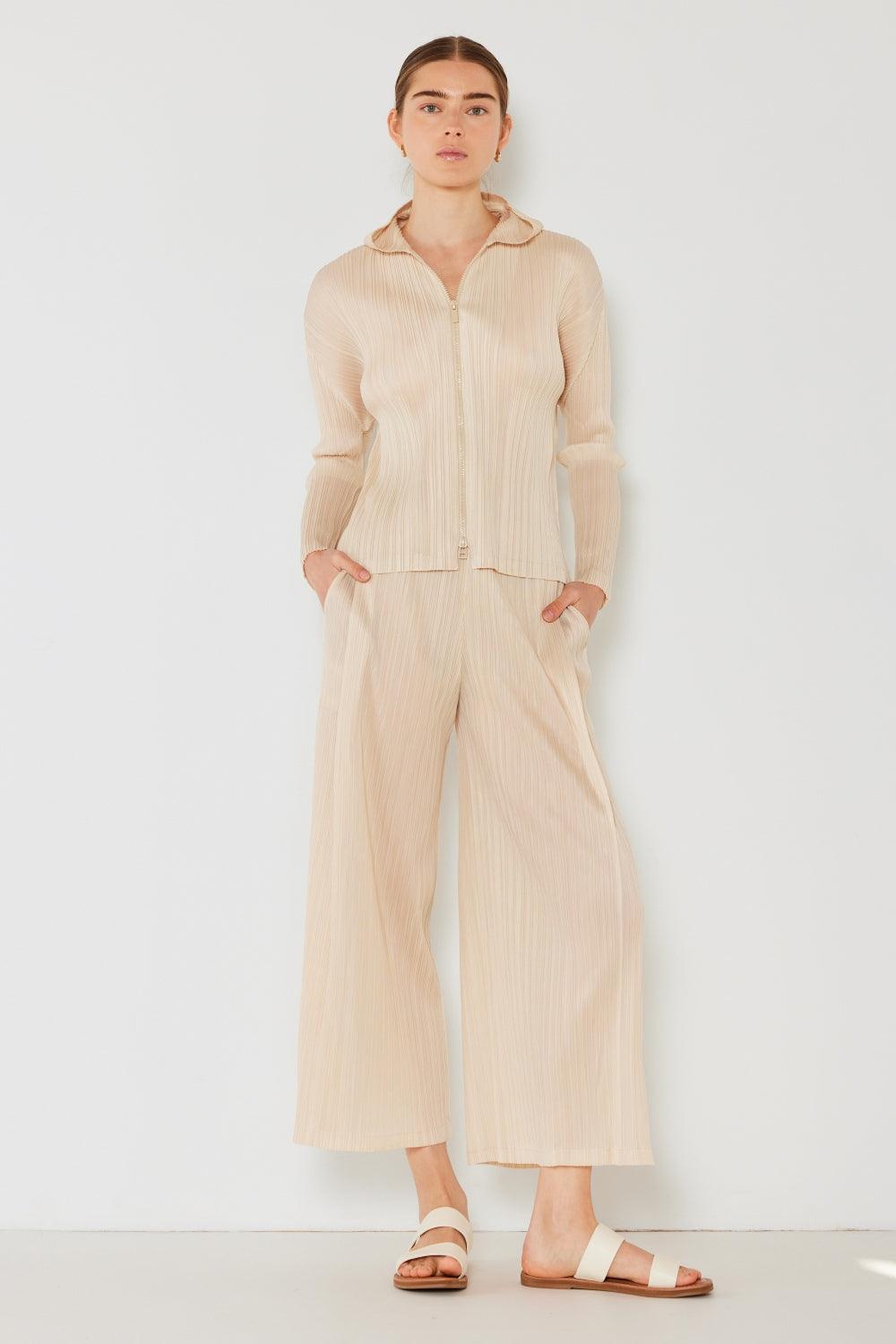 Marina West Swim Chaqueta con capucha plisada y cremallera bidireccional