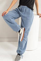 Pantalones deportivos con cordón y diseño cosido HYFVE