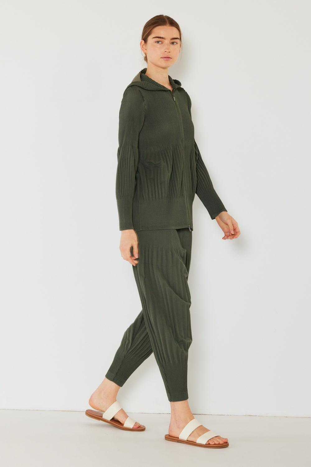 Marina West Swim Chaqueta plisada unisex con cremallera de 2 vías