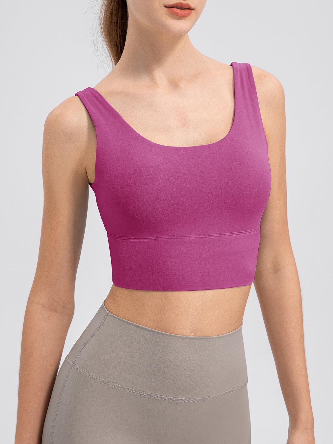 Camiseta deportiva con escote redondo y tirantes anchos