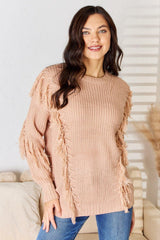 And The Why Tassel Detail Long Sleeve Sweater - Admiresty