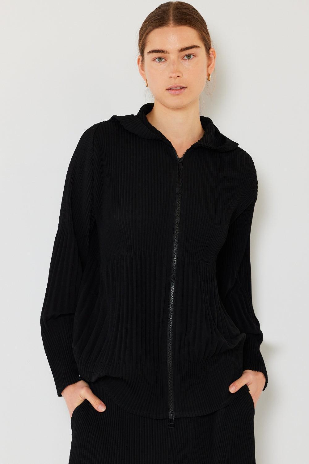 Marina West Swim Chaqueta plisada unisex con cremallera de 2 vías