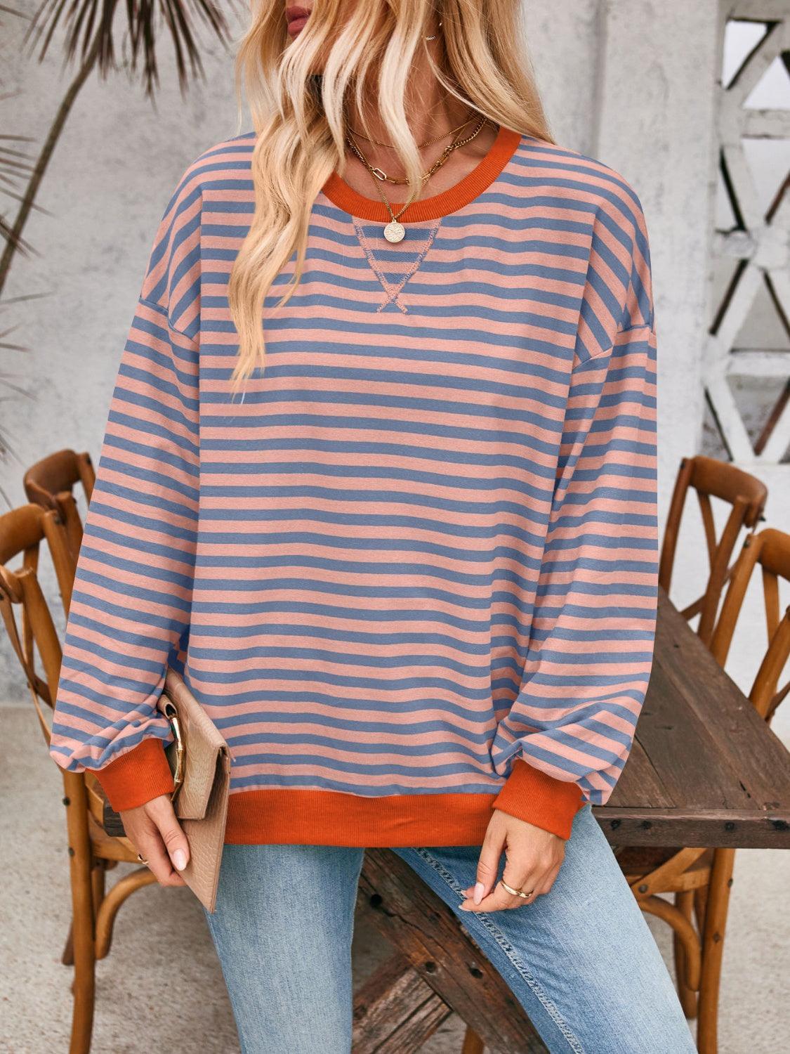 Sudadera de manga larga con rayas en contraste Lovelet