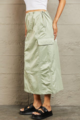 Falda midi cargo de cintura alta Just In Time de HYFVE