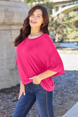 Basic Bae Full Size Round Neck Drop Shoulder T - Shirt - Admiresty