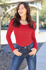 Basic Bae Full Size Round Neck Long Sleeve Bodysuit - Admiresty