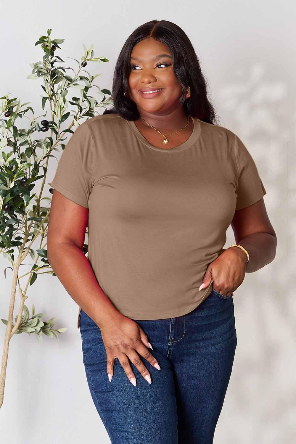Basic Bae Full Size Round Neck Short Sleeve T - Shirt - Admiresty